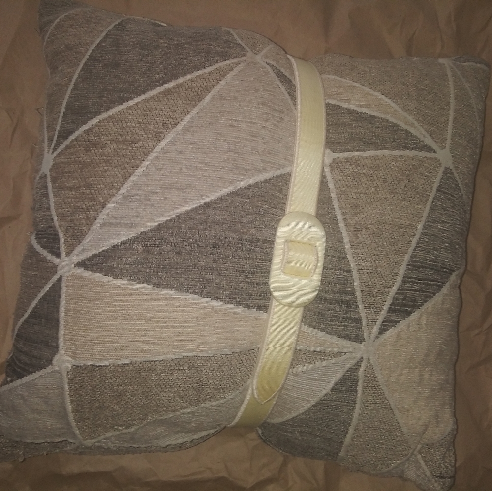 38" Vintage Fabric Belt and Buckle